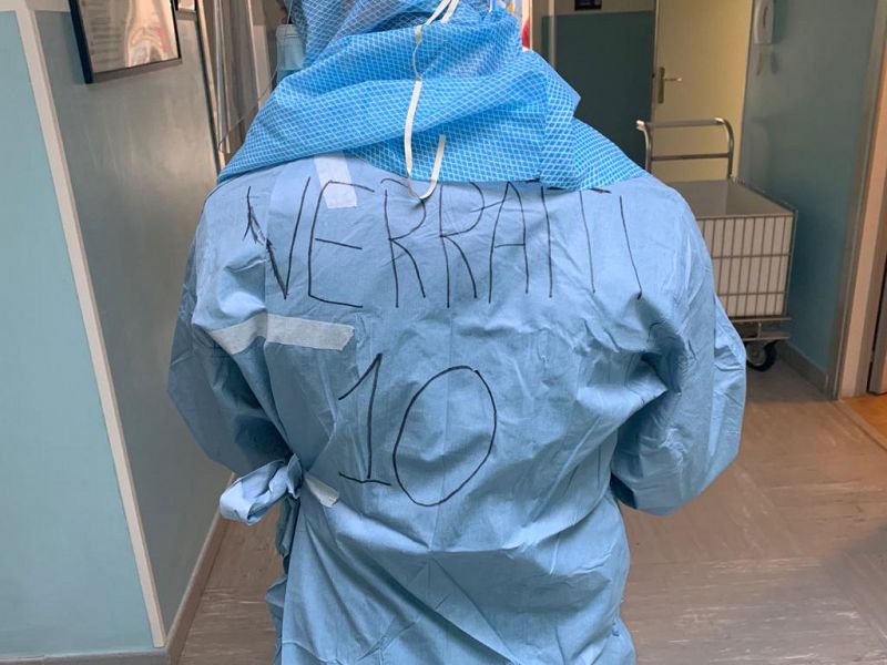 Un omaggio a Verratti nella corsia di un ospedale, foto 1