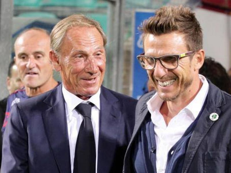 Zeman, saluto a Di Francesco, foto 1