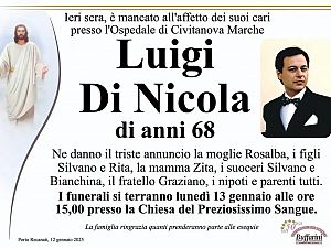 Lutto in casa Di Nicola